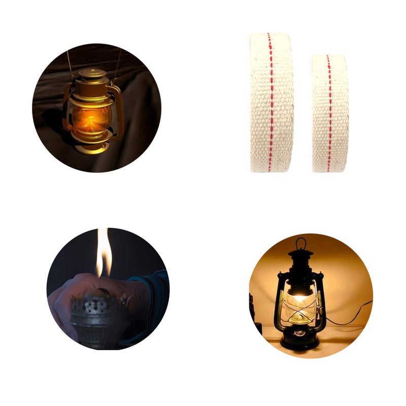 LEFUBABY 6.5 Feet Cotton Wick 1/2 Inch 3/4 Inch 5/8 Inch 7/8 Inch Oil Lamp Wick Replacement for Candle Burner Lantern Stove Supplies 4 Rolls - Image 3
